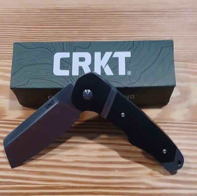 CRKT 7270 Pocketknife Booth Design Black Handle Manual Plain Edge
