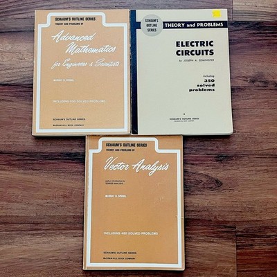Schaum s Outline Series Lot Vector Analysis Adv. Mathematics Electric Circuits