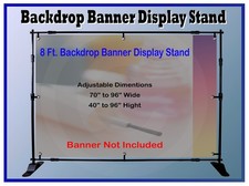 Adjustable Backdrop Banner Stand 70 96 x 40 96 Portable Aluminum Display New