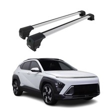 Dachträger Grundtäger für Hyundai Kona 2 2024-2026 75kg Aluminium Silber 2 tlg