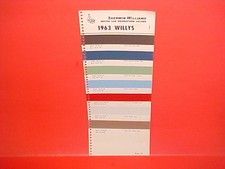 1963 Willys 4wd Fc-150 Pickup Truck Jeep Cj-3b 5 6 Station Wagon Paint Chips Sw 1963 Willys 4wd Fc-150 Pickup Truck Jeep Cj-3b 5 6 Station Wagon Paint Chips Sw