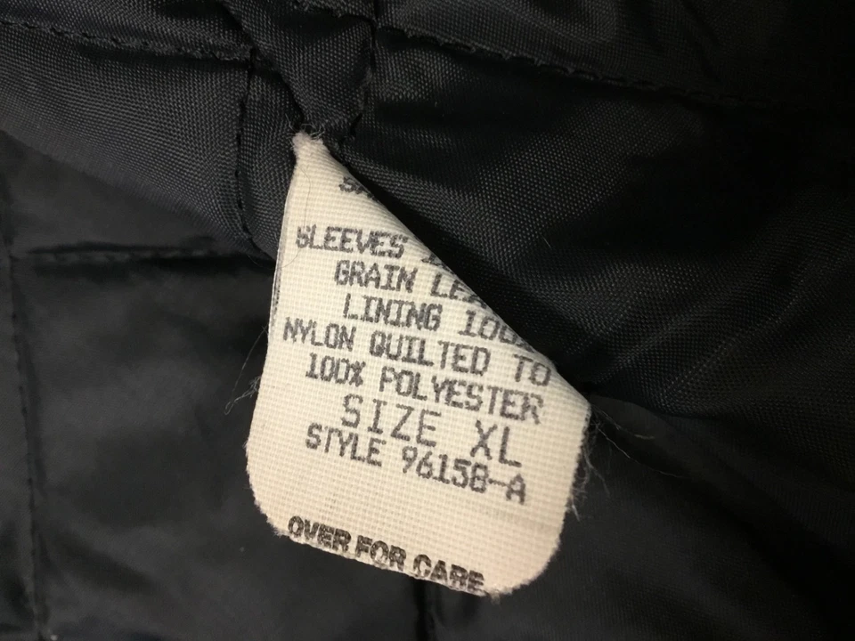 Vintage Varsity Jacket brown Wool black Leather Talon Zip XL Trader Bay vintage - Image 3 of 4