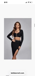 green bodycon long dress Slinky Bandage Long Sleeve Metal Ring Bodycon Mini Dresses – Verkadi