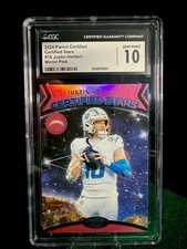 2024 Panini Certified - Certified Stars Justin Herbert #18 Pink Mirror 141/199