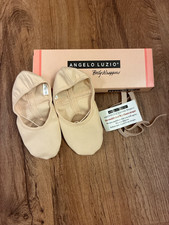 Canvas Ballet Slipper Split Sole Angelo Luzio Peach Size 3.5M