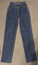 VTG ROCKY MOUNTAIN Jeans Western Bareback Denim size 27 / 5 Xtra Long high waist