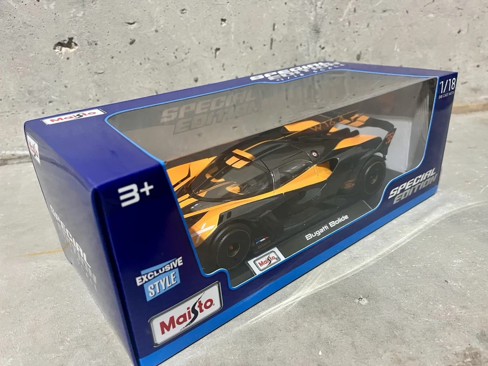 1/18 Bugatti Bolide Naranja Maisto Edición Especial Diecast Modelo Coche ¡Muy Raro! Foto 4 de 4