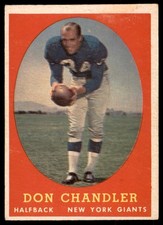 1958 Topps #54 DON CHANDLER  New York Giants  VGEX-EX