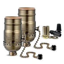 Pull Chain Light Socket Replacement,E26 Standard Screw Lamp Socket,Bulb Socket w