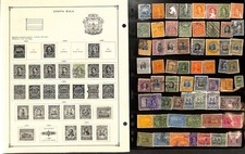 Costa Rica Stamp Collection on 50 Scott International Pages, 1863..1989 (BD)