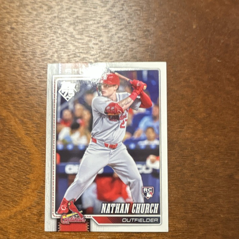 Topps 2026 Series 1 Nathan Church Rookie St. Louis Cardinals #24 Card