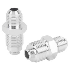 .2Pcs 6AN Power Steering Fitting Metal Alloy Steering Bump Tube Adapter