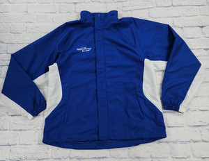 RunDisney Race Staff Champion Jacket SIZE L Disney Blue White Full Zip