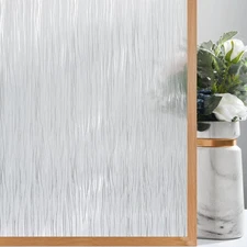 Frosted Window Privacy Film Non Adhesive Window Cling Removable Glass Coverin...