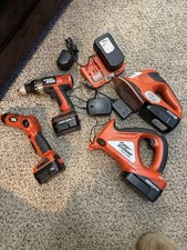 Black & Decker Set Up Two Drills, 12 V. Sander Jigsaw 18V Comes With Battery’s