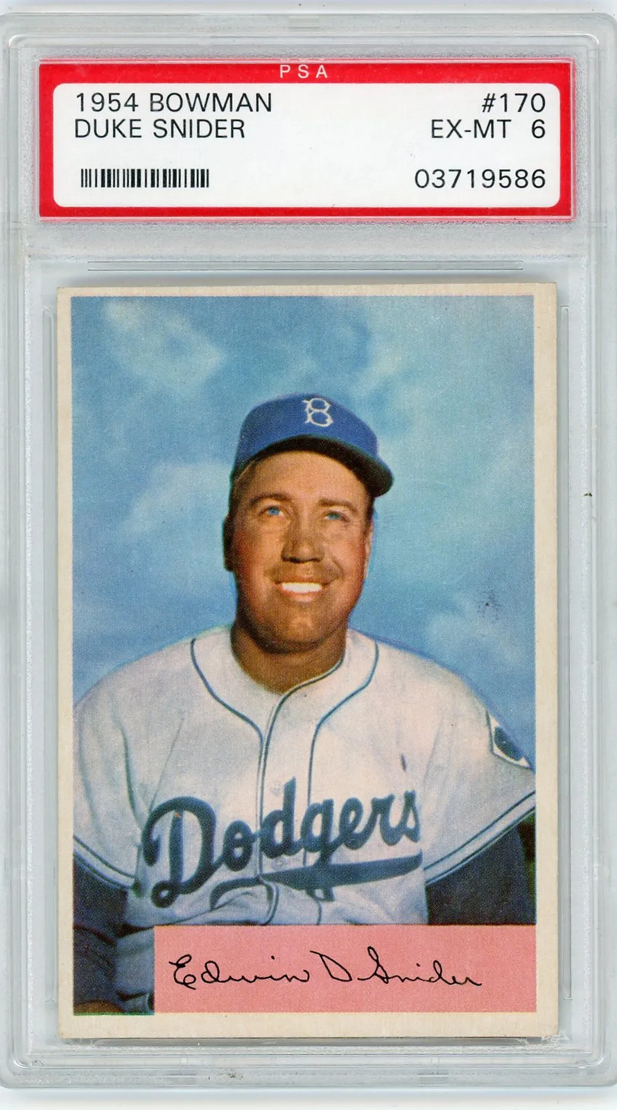 1954 Bowman Duke Snider #170 PSA 6