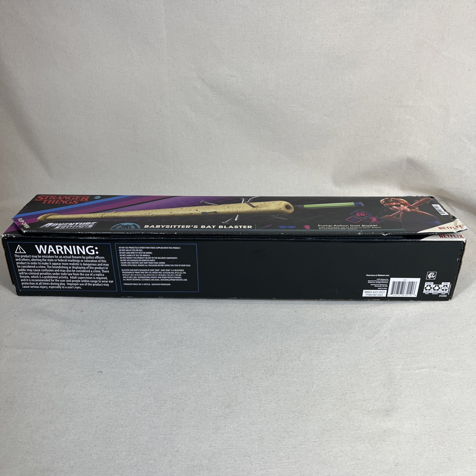 Stranger Things Babysitter’s Bat NERFlike Blaster by Adventure Force New Sealed