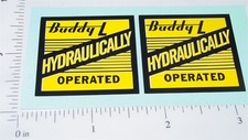 Pair Buddy L Hyd Operated Yel/Bk Dump Truck Stickers BL-176