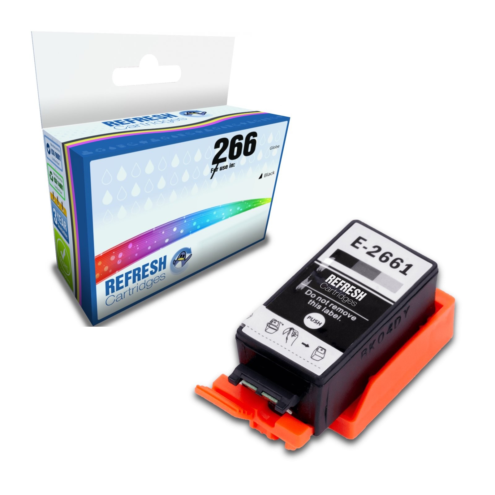 Refresh Cartridges Black 266 Ink Compatible With Epson Printers