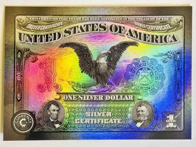1899 $1 BLACK EAGLE  #59  2024 Cardsmiths Currency Series 4 S4 RAINBOW HoloFoil
