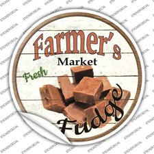 Fresh Fudge Farmer's Market Circle Vinyl Decal Stickers - Various Sizes