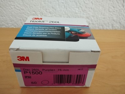 Hookit 260L, Purpel+ 75 mm 3817, P1500 Dust Free Finishing Film Discs  50 St.