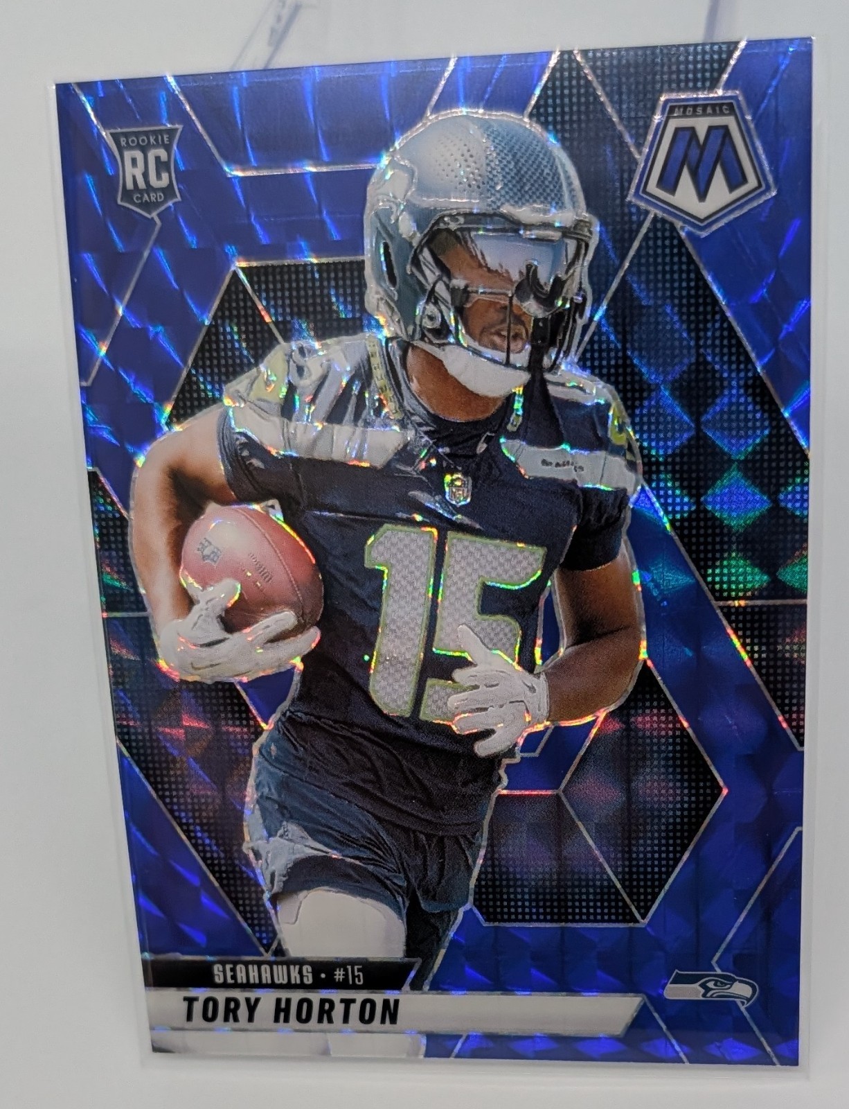 2025 Panini Mosaic Football, Tory Horton, #396, RC, BLUE PRIZM, Seahawks, #/99