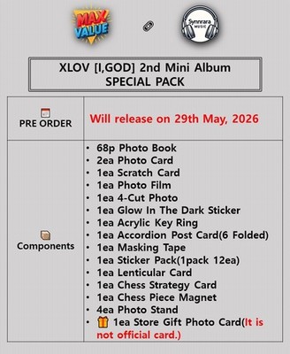 XLOV I,GOD 2nd Mini Album SPECIAL PACK(MD)/Book+11 Card+Film+Photo