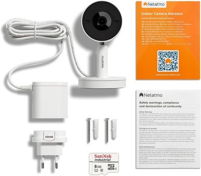 Netatmo Smarte Innenkamera Advance, KI-Optimierte Gesichtserkennung, 2-Wege-Audi