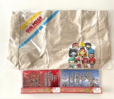 Borsa grande pezzo unico con illustrazione personaggio 14+ panno beige set di 2