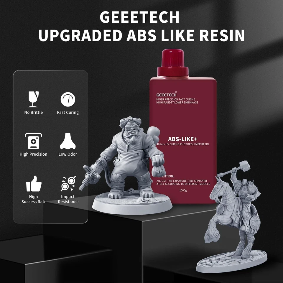 GEEETECH ABS-Like 3D Printer Resin, 405nm UV-Curing Photopolymer Resin, Stren... - Image 2 of 4
