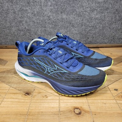 Mizuno Wave Inspire 20 SSW Mens 10 Navy Peony Running Shoes Stability Sneakers