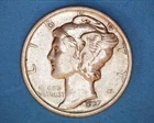 1937-D MERCURY DIME XF*1203-5C