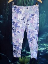 Layer 8 Womens Ankle Leggings Purple Blue Flo...
