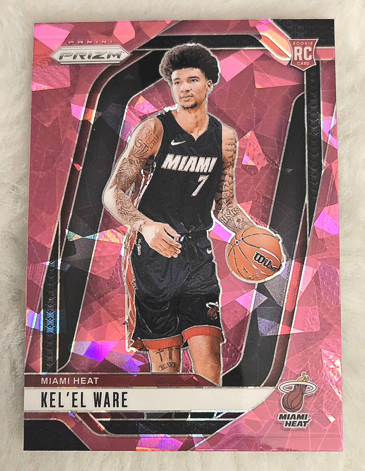 2024-25 Panini Prizm Kel'El Ware RC #248 Pink Cracked Ice Prizm Heat