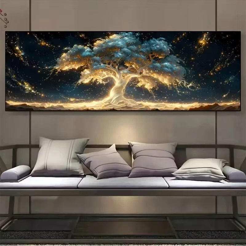 Panoramic Tree of Life Canvas Wall Art Home Decor