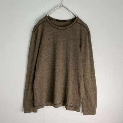 w3326 Louis Vuitton Long Sleeve T-Shirt   LOUIS VUITTON PARIS Logo, Brown,