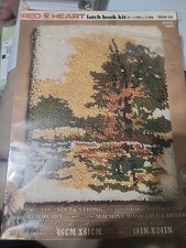 Vintage Red heart Latch Hook Rug 6619-05 NEW Boho Earth tones