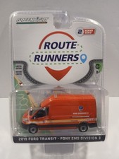 Greenlight 2019 Ford Transit FDNY EMS DIVISION 3 1:64 Diecast - Route Runners