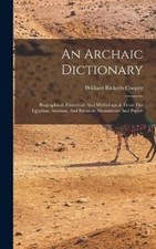 William Ricketts Cooper An Archaic Dictionary (Hardback) (UK IMPORT)