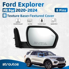 Side Mirror For 2020-2024 Ford Explorer Heated Wbsd Puddle Lamp 8 Pins Right Side Mirror For 2020-2024 Ford Explorer Heated Wbsd Puddle Lamp 8 Pins Right