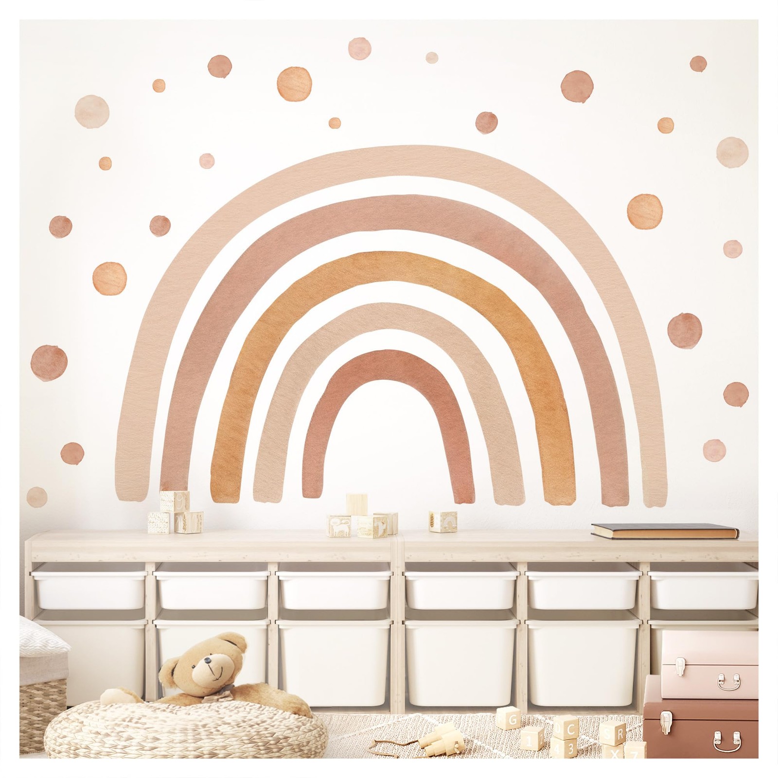 Sticker mural arc-en-ciel Graz Design DL5085 pour deco chambre d'enfant pastel 120x80cm