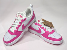 Nike Court Borough Low Recraft GS White/L-Fuchsia Girl's Sneakers-Size 6Y NWB