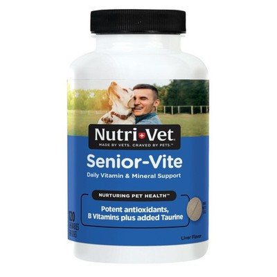 Dog Multivitamin Supplements Senior Vite Immune Support 120 Count Nutri Vet