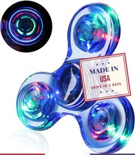 LED Fidget Spinners, Light Up Sensory Fidgets Toys for Kids, Glow in The