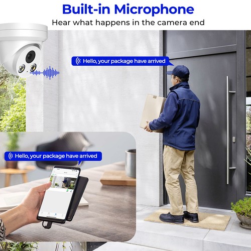 Cámara IP de seguridad compatible con HIK 4MP ColorVu MIC IR POE AI PG2343C WDR - Imagen 9 de 23