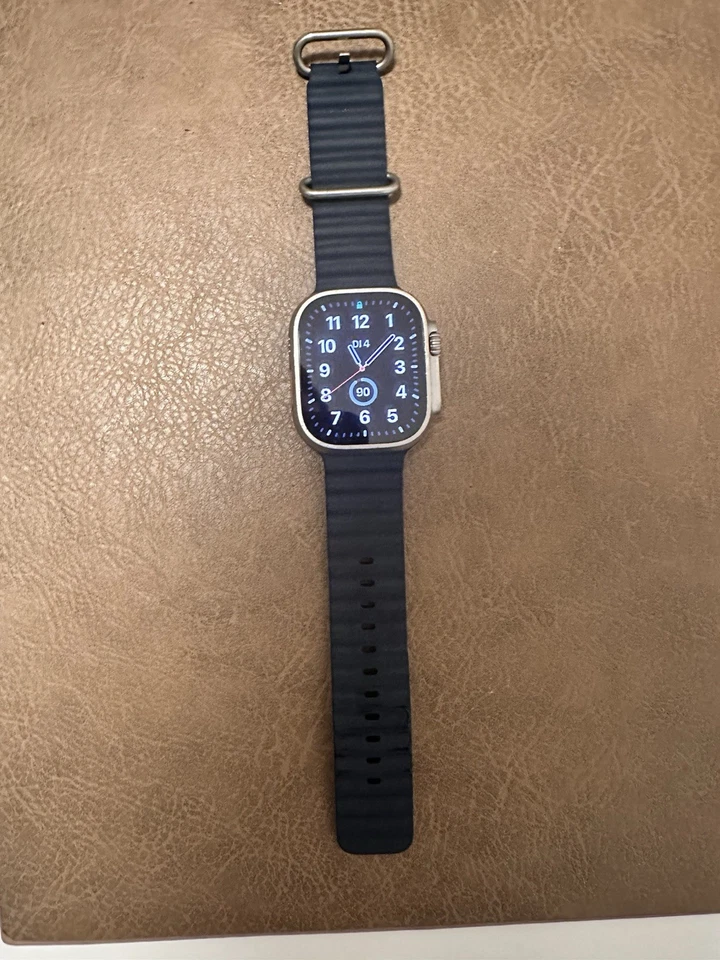Apple Watch Ultra 2 49mm Titangehäuse mit Ocean Armband - Blau L/M - Bild 2 von 4