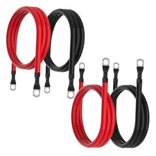 4FT 4 AWG Battery Cable 4 Gauge Battery Cables 4AWG 4 FT Inverter 4FT, 2 Pairs