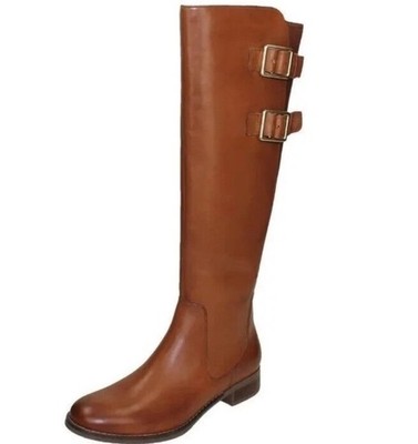 Clarks Netley Ride Damen hellbraune Leder lange Stiefel Gr. UK 4 D EUR 37.