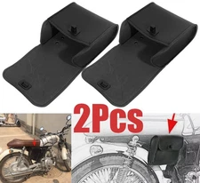 2x Motorcycle Saddle Luggage Pu Leather Side Tool Bag Storage Universal Black US
